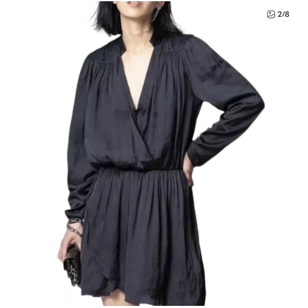 Zadig & Voltaire Reveal‎ Mini Dress Navy Blue Medium New Without Tags